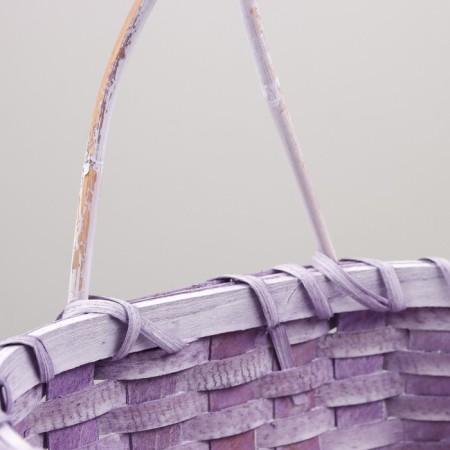 Wicker basket, 24x10.5x34 cm, lilac-2