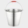 Bucket 10 l, d = 30 cm, from stainless steel Aisi 201