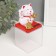 Plastic Plastic "White Mani-Neko with an ingot of Yamba" 8x8x8.5 cm