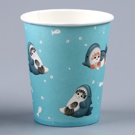 A single -single -paper glass "cats", shark, 250ml-2