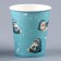 A single -single -paper glass "cats", shark, 250ml