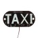 Taxi LED sign, 12 V, 45 LED, 13 × 6 cm, wire 20 cm, red