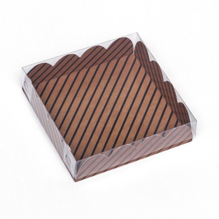 Cookie box, "strips of craft" 12 x 12 x 3