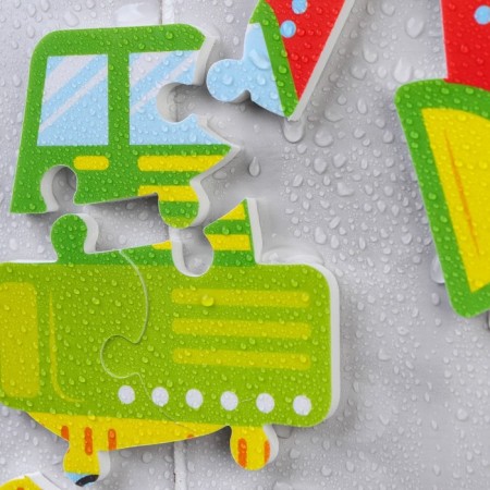 Soft puzzle for kids "excavator", 4 details, crumb I-8