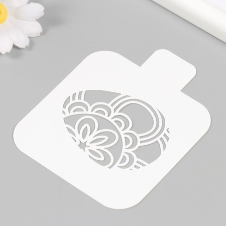 Plastic stencil "Egg" 9x9 cm-1