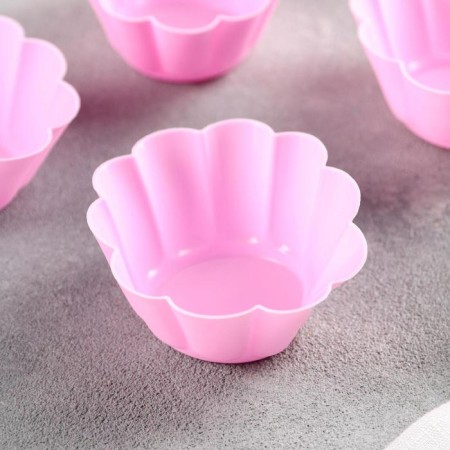 A set of baking shapes of “chamomile”, silicone, 7 × 3 cm, 6 pcs, color mix-1