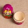 Matryoshka "God's cow", purple scarf, 5 puppet, 9-11 cm