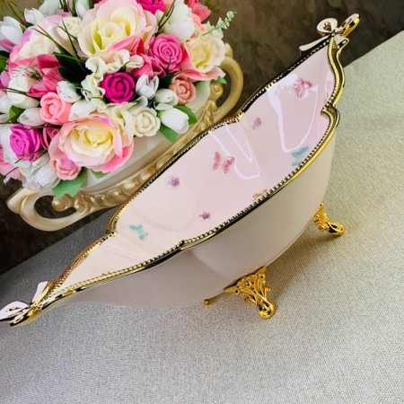 Lenardi dish "butterflies", on legs, length 41 cm