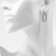 Earrings Metal "Chains" two links, white color in silver