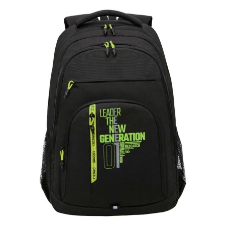 Youth backpack 47 x 32 x 17 cm, Grizzly, ergonomic back, laptop department, black-1