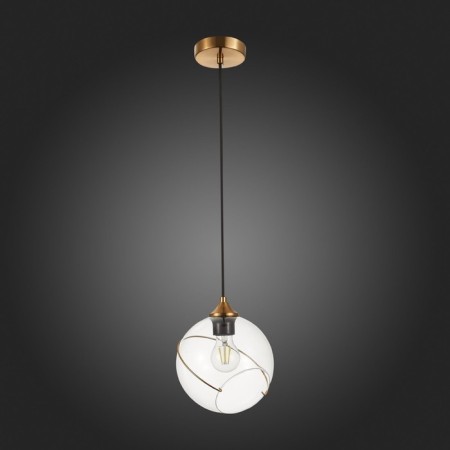 Suspension EVOLUCE. Sle103103-01. Satturo. 1x60 watts, e27, 20x20 cm, golden color-4