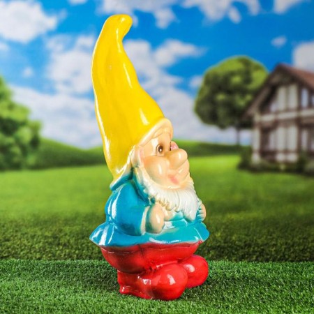Garden figure "Dwarf with a flower" 40cm-3