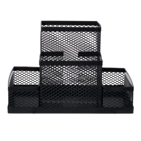 Chancellery trifle stand 4 compartments, black, mesh-1