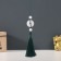 Textile suspension, plastic "Jade pendant" dark green 1x2.5x12.5 cm