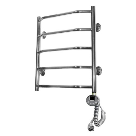 Domoterm electric heated towel rail "Laura", 500 x 700 mm, 5 crossbars, right, chrome-1