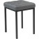 Baya Metal/Eco -leather stool, black/gray 35x35x45 cm