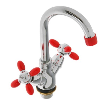 ACCOONA A9482N shell mixer, two -wound, with nut, silumin, red/chrome