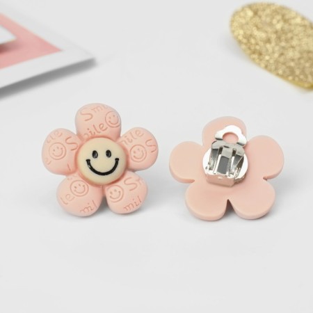 Clips children's “chosen” flower smile, the color is pink-brown-2