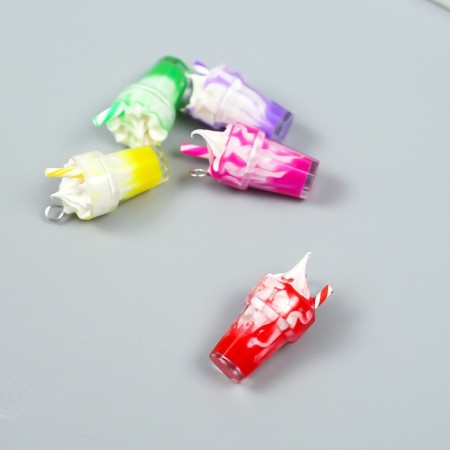 Decor for creativity Plastic "I ice cream in a glass with a loop" mix 1.3x1.3x2.6 cm-2