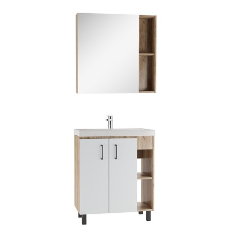 Furniture kit for bathroom domino Craft foster 80, white matte