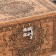 Casket wood to the leatherette under the cork "Pattern Flower Mehendi Flower" 24x14x12 cm
