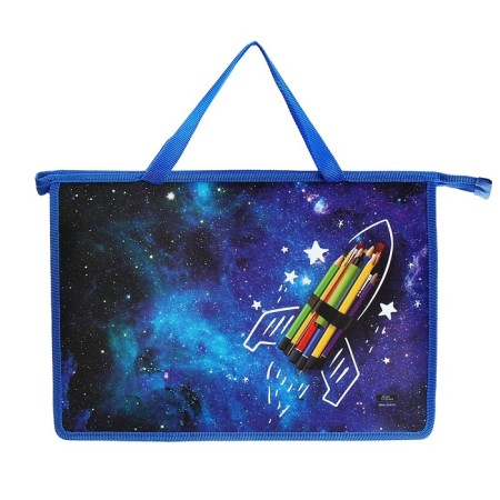Folder with A4 handles, 335 x 235 x 55 mm, plastic, pens, calligrata "Pencil missile"-4