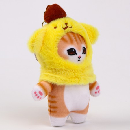 Soft toy "cat in a hat" on a key fob, 12 cm-1