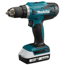 Дрель-шуруповерт Makita DF488DWE, 18 В, 2х1.5 Ач, БЗП 13 мм, 400/1400 об/мин, 42/24 Нм, кейс   10746