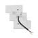 Facade lamp "Ray", FSD-011, 6 W, 3000K, 3 rays, IP65, 220 V, metal, white