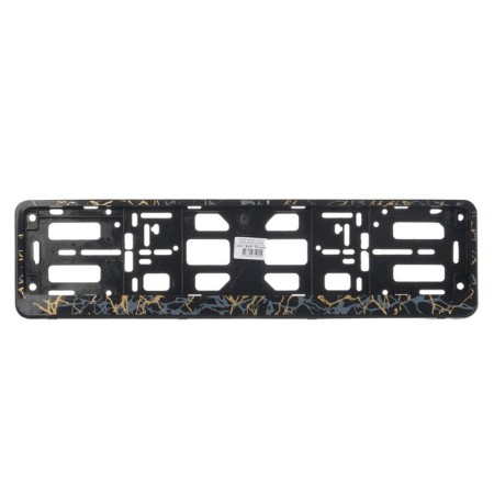 Frame for a car number, a book, black with gold-1