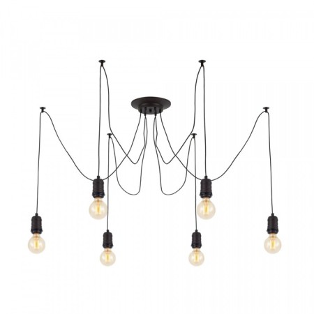 Suspended Citilux "Edison" CL451062, 6x75W, E27, Black Color-2