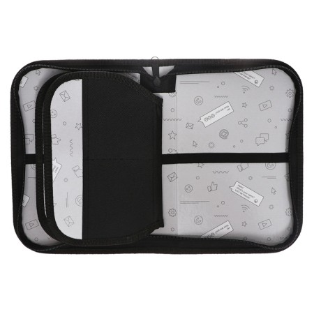 Penal 3 sections, tab inside, 140 x 210 x 40 mm, fabric, calligrata top block "Anime"-6