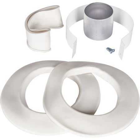 The chimney element Rommer RCA-6010-210900 Standard, D = 60/100 mm, L = 900 mm, clamp, sleeve-4