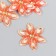 Decor for creativity plastic "Crystal flower" red 3x3 cm