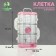 A cage for rodents with a tunnel and filling, 32 x 21 x 55, cm, pink