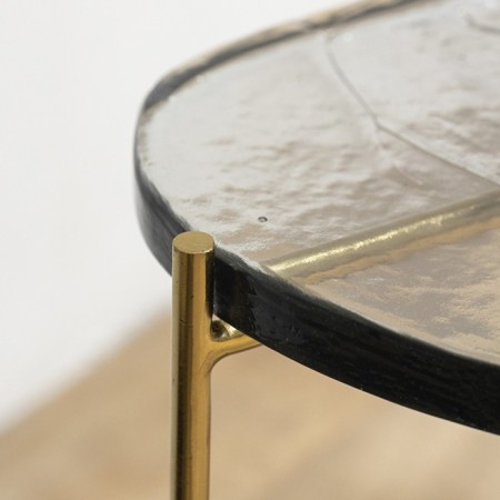 Sigryd coffee table, 540 × 390 × 400 mm, transparent / gold color-6