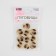 A set of buttons, 4 punctures, d = 18 mm, 10 pcs, beige/brown color