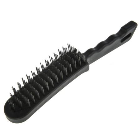 Metallic manual scrap brush, plastic handle, 6-row-2
