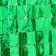 Festive curtain 100*200 cm, green color