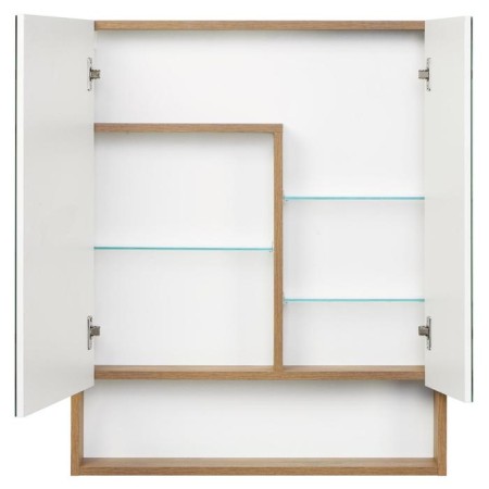 Aquaton Mirror Carder "Scande 70", white color, venistal oak-1