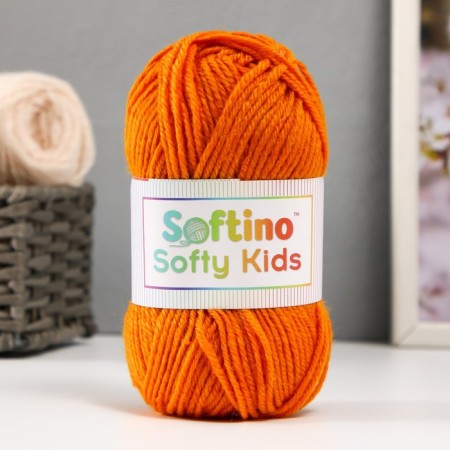 Yarn 100% acrylic "Softy Kids" 90m ± 5m 50 g color 56 orange