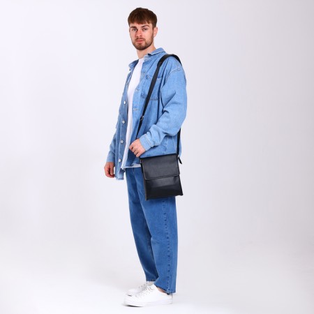 Male bag, black color-5