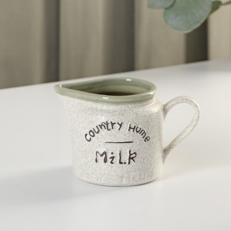 Ceramic serving “House in the village”, 2 subjects: sugar tower 300 ml, milkman 300 ml-1