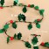 Leaves on a metal wire, with beads, 21 × 18 mm, 5 m, green/red color