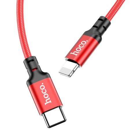 Hoco X14, Type -C cable - Lightning, 3.0 A, 3 m, fast charging, nylon braid, red-3