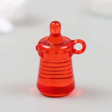 Decor for creativity plastic "Bottle" transparent color set of 20 g 1.7x1.7x3.4 cm-4