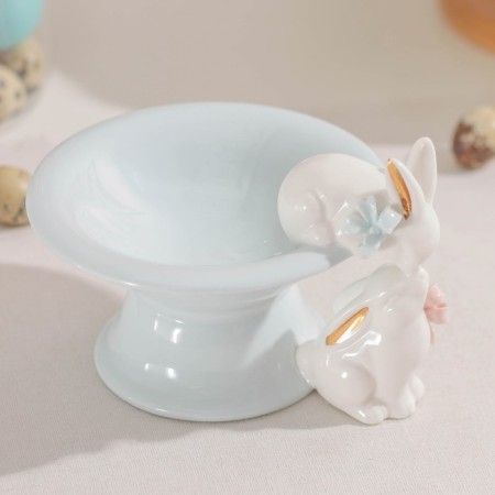 Ceramic "Bunny" candy, 150 ml, 18 × 15.5 × 12 cm, blue color-2