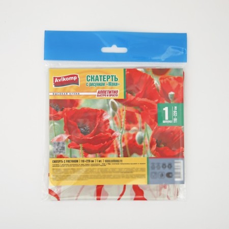 Single “poppies”, 110 × 220 cm, mix drawing tablecloth without the basis-3