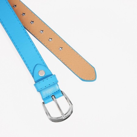 Building belt, width 2.3 cm, screw, buckle metal, blue color-1