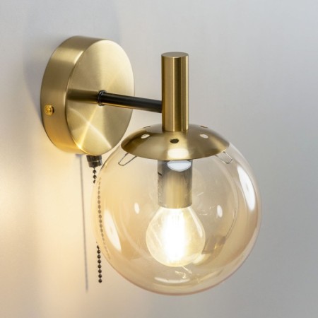 Sconces Citilux "Charlize" CL143413, 13x20.5 cm, 1x40W, E14, brown color-13